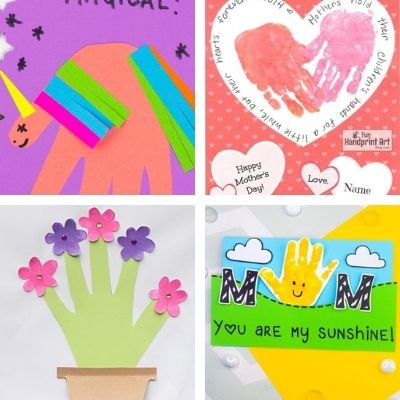 Handprint mothers hot sale day cards