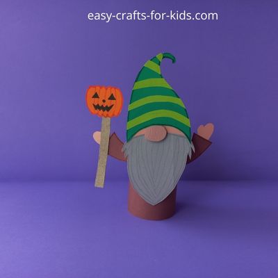 Toilet Paper Roll Gnome for Halloween - Easy Crafts For Kids