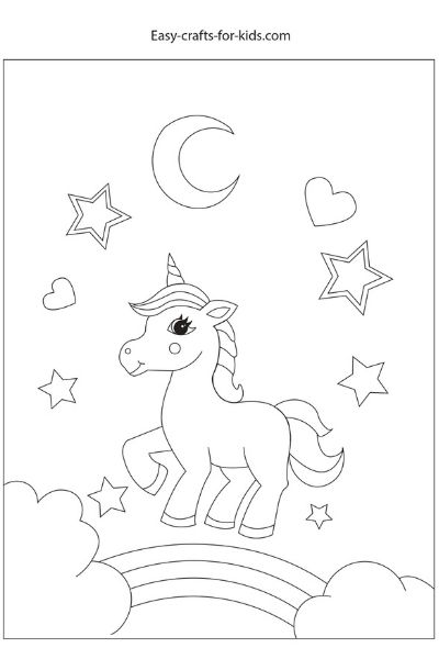 unicorn printables coloring pages