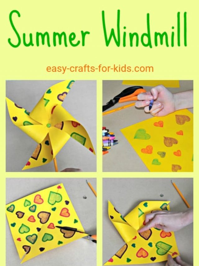 Paper Pinwheel Instructions - Easy Crafts For Kids