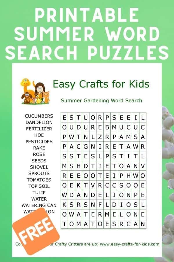 free printable word search puzzles