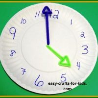 Paper Plate Clock Craft for Kids