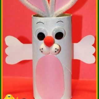 Toilet Paper Roll Easter Bunny - Easy Crafts For Kids