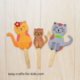 How to Make Cat Puppet Craft – Cutest Cat Crafts for Kids - Easy Crafts ...