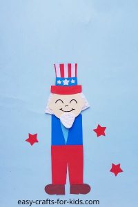 Uncle Sam Craft with Paper - Easy Crafts For Kids