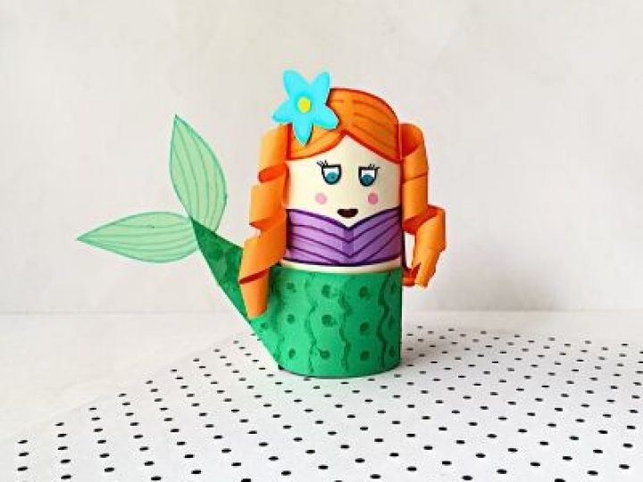 Toilet Paper Tube Mermaid Craft for Kids