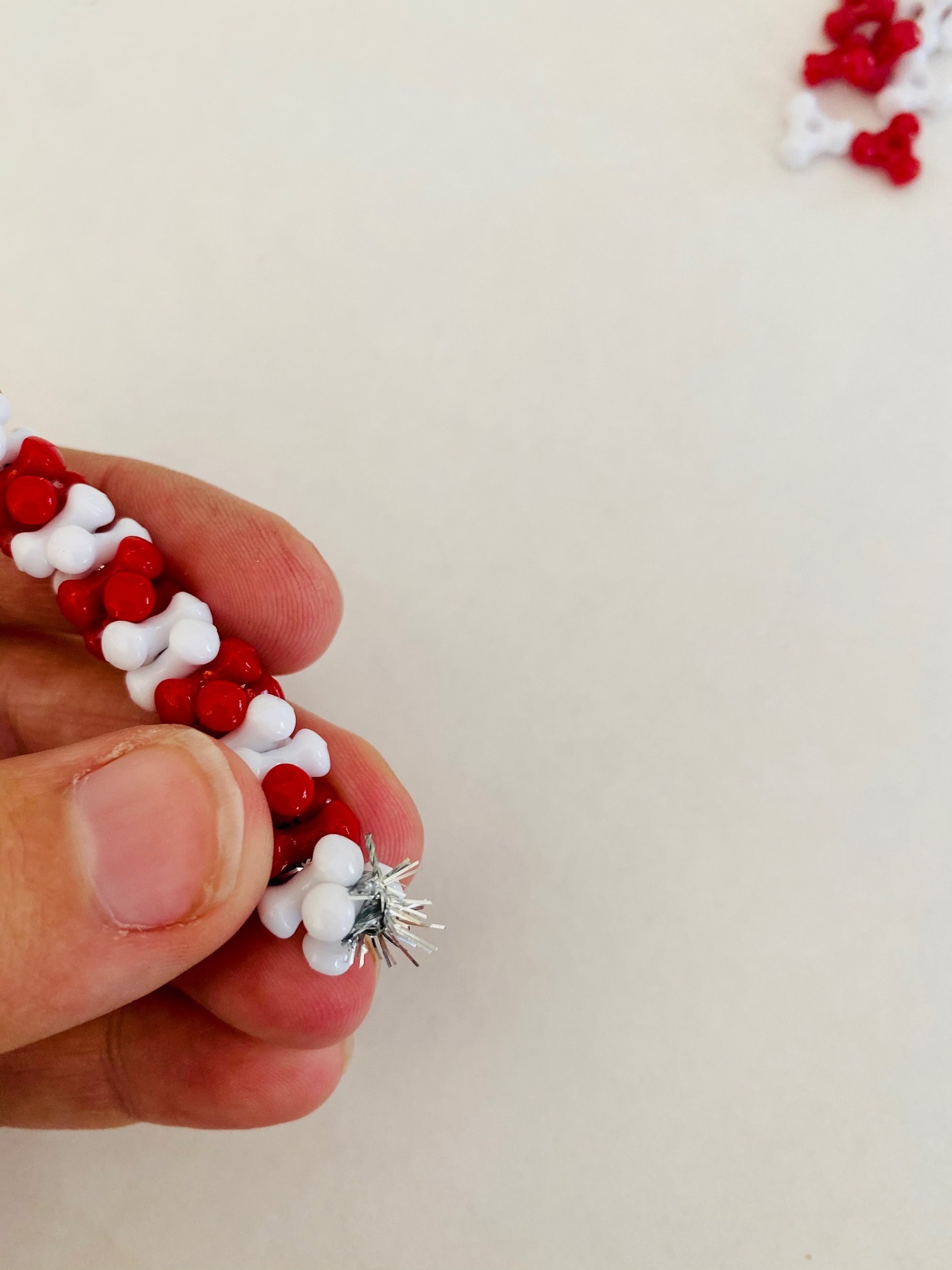 Candy Cane Ornaments With Beads - Easy Crafts For Kids