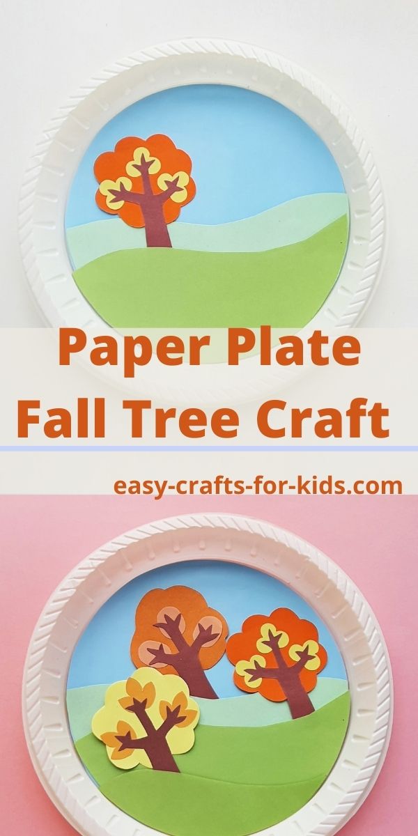 Paper Plate Fall Trees Craft for Autumn