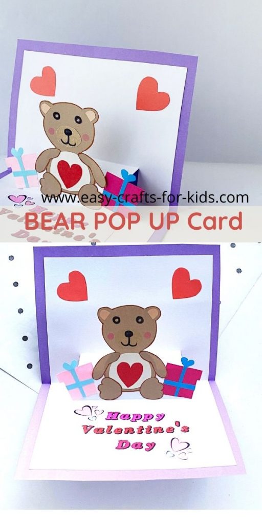 Bear Pop Up Card for Valentine's Day