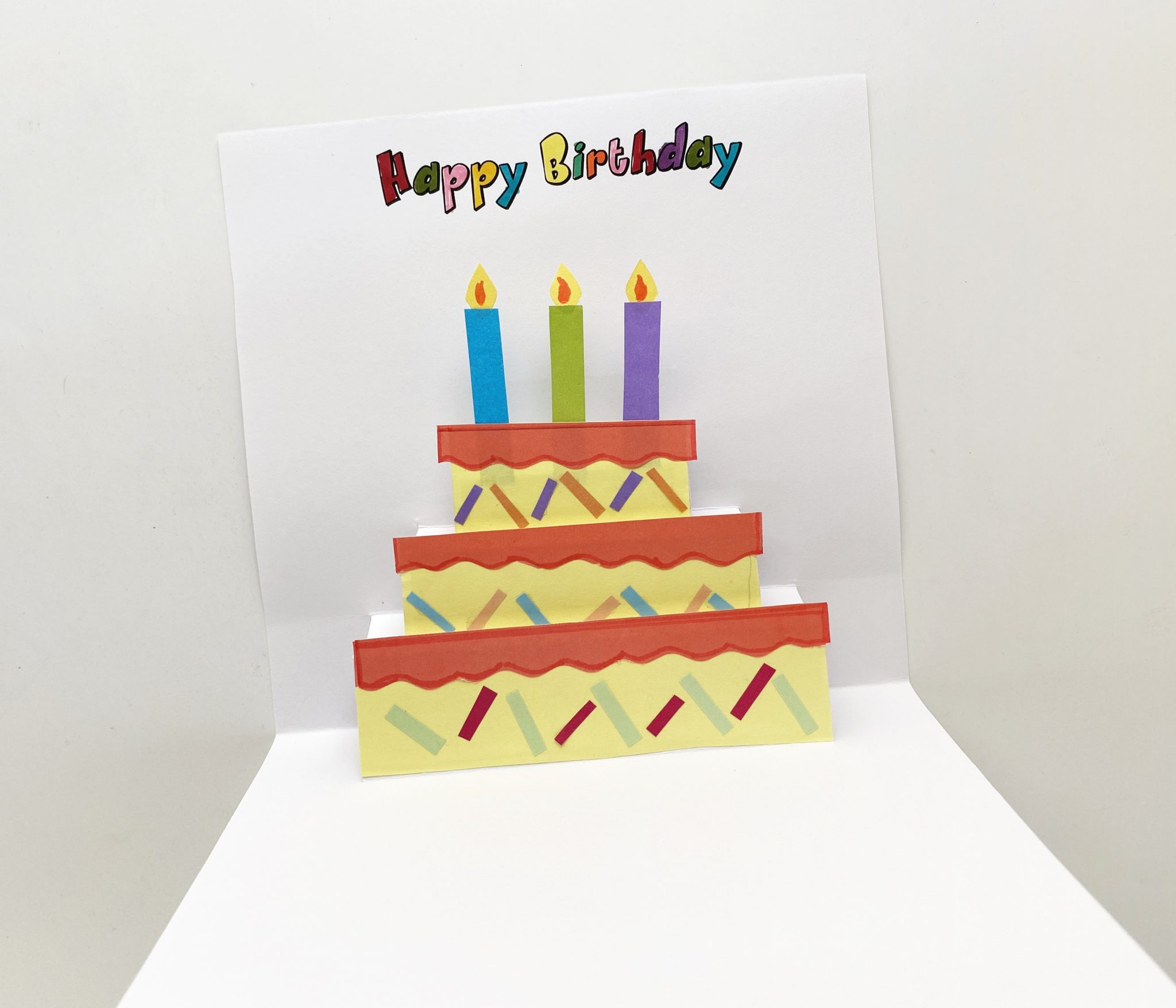 DIY Birthday Cake Pop up Card