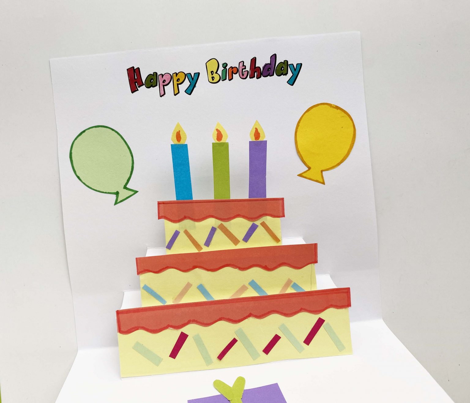 DIY Birthday Cake Pop up Card