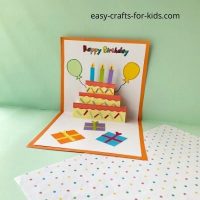 DIY Birthday Cake Pop up Card