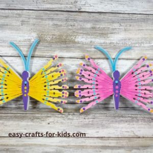 Clothespin Butterfly Craft For Kids - Easy Crafts For Kids