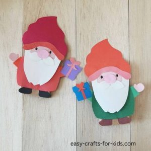 How to Make a Gnome Paper Bag Puppet - Easy Crafts For Kids