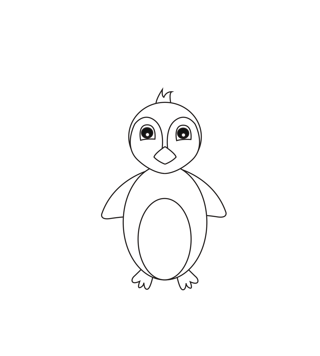 How to draw a simple penguin | Penguin drawing, Directed drawing  kindergarten, Penguin art