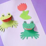 Handprint Frogs – Easy Frog Hand Print Craft - Easy Crafts For Kids