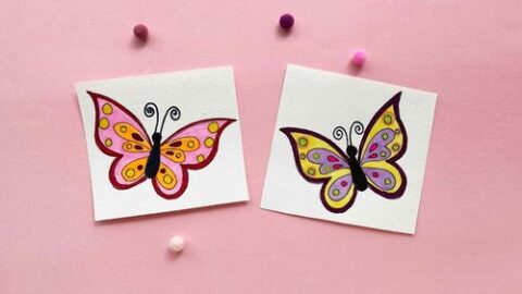 Butterfly Coloring Page - Butterfly Design Drawing Easy, HD Png Download -  kindpng