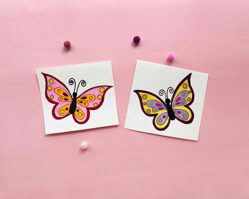 simple butterfly designs to draw