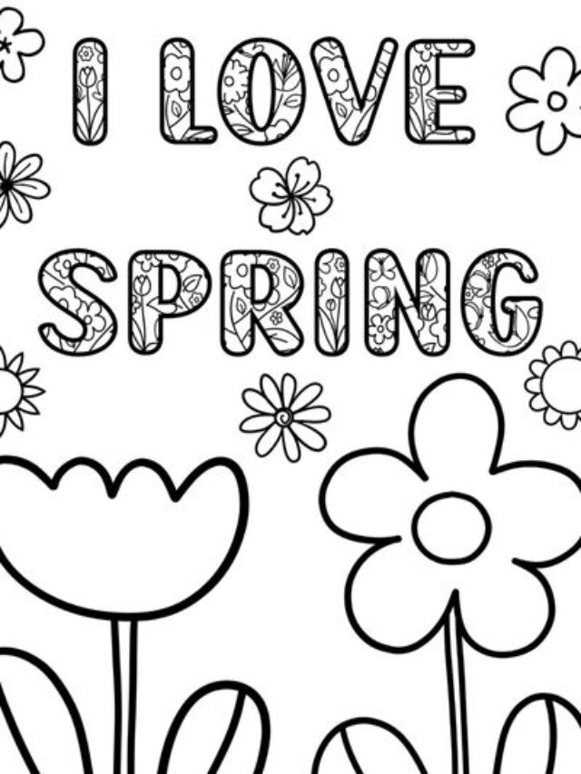 Easy Spring Coloring Pages - Easy Crafts For Kids