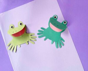 Handprint Frogs - Easy Frog Handprint Craft