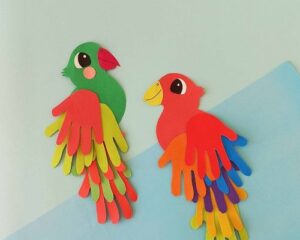 Parrot Handprint Craft for Kids - Easy Crafts For Kids