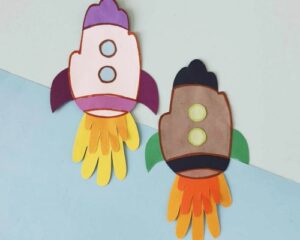 Fun Handprint Rocket Craft - Easy Crafts For Kids