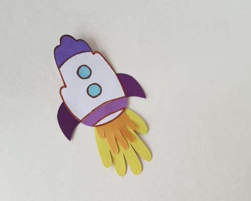 Fun Handprint Rocket Craft